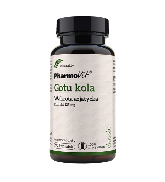 Gotu kola Wąkrota azjatycka 125 mg 90 kaps | Classic Pharmovit