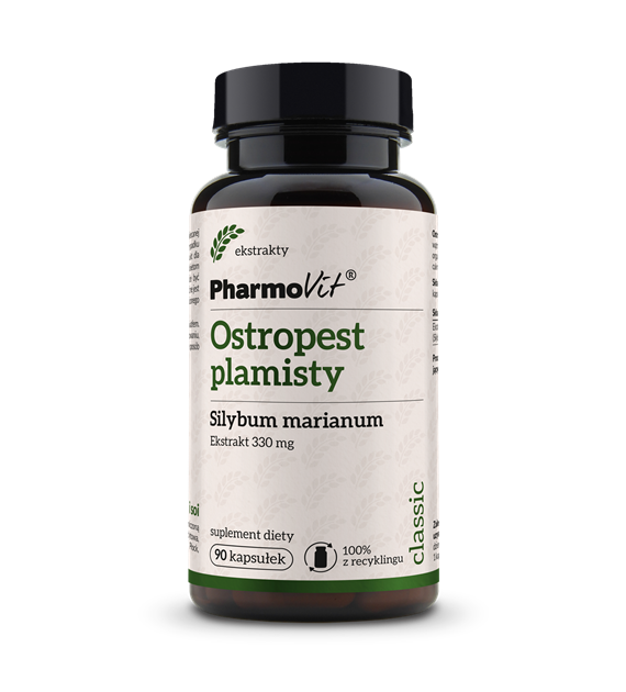 Ostropest plamisty Silybum marianum 330 mg 90 kaps | Classic Pharmovit