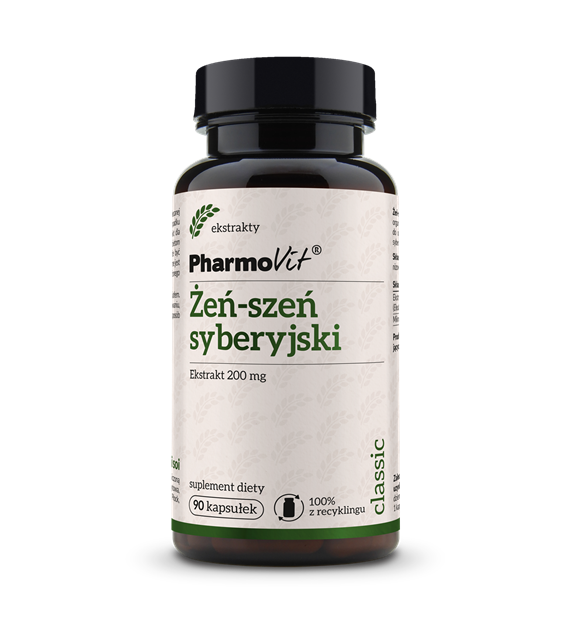 Żeń-szeń syberyjski 20:1 200 mg 90 kaps | Classic Pharmovit